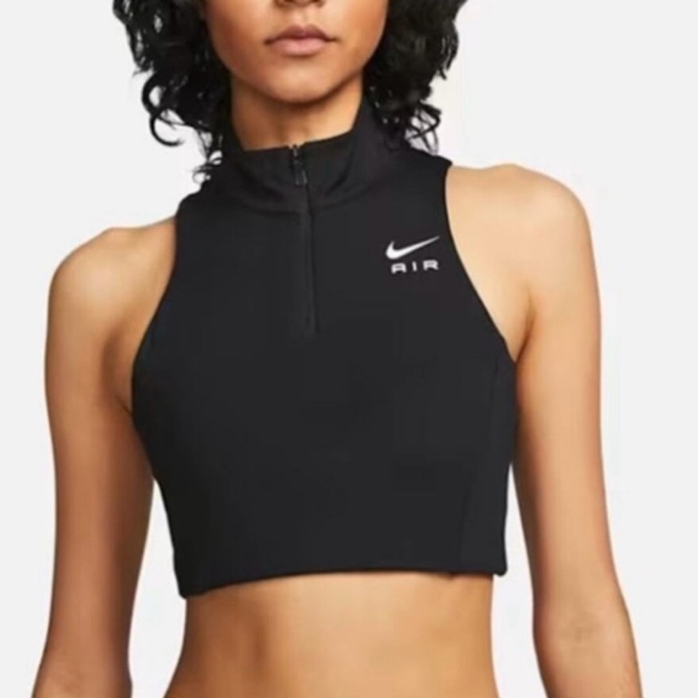 Nike Women's Black Zip-Up Tank Top